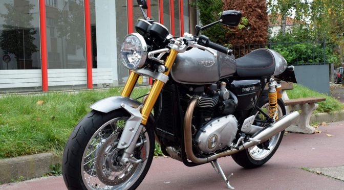 [Occasion] Triumph Thruxton R Gris 2017 – 500kms – Vendue